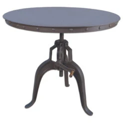 Foundry Industrial Hi-Lo Table With Rivited Perimeter, Industrial