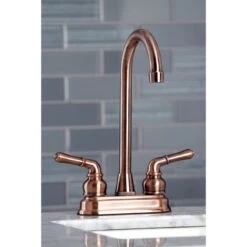 Kingston Brass KB496 Magellan Two-Handle 4" Centerset Bar Faucet, Antique Copper -Whole House Kitchenware e8317ef5013a5633 0101 w800 h800 b0 p0
