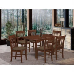 Psno7-Mah-C 7-Piece Kitchen Dinette Set- Table With 6 Kitchen Dining Chairs -Whole House Kitchenware e851936202ecf06e 6592 w800 h800 b0 p0