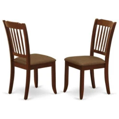 Atlin Designs 5-piece Wood Dining Set With Linen Seat In Mahogany -Whole House Kitchenware e8e19ded03bfb66b 9311 w800 h800 b1 p0