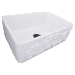 Nantucket Sinks 30-Inch Farmhouse Fireclay Sink With Filigree Apron 22 Nantucket Sinks 30-Inch Farmhouse Fireclay Sink With Filigree Apron -Whole House Kitchenware eab1b3110e176677 2196 w800 h800 b1 p0