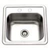 Houzer 1515-6BS Hospitality 15" Single Basin Drop In 24-Gauge - Stainless Steel -Whole House Kitchenware ead1e2480f0797f3 6876 w800 h800 b1 p0