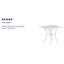 Commercial Grade Square Patio Table |�Outdoor Steel Square Patio Table... -Whole House Kitchenware eb91628802c808b0 7804 w800 h800 b1 p0