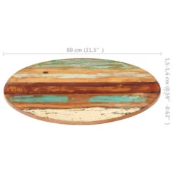 VidaXL Table Top Ø31.5"x(0.59"-0.63") Solid Reclaimed Wood Replacement Wooden -Whole House Kitchenware eda1765a01c34718 6203 w800 h800 b1 p0