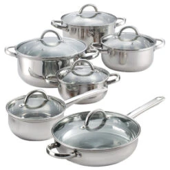 Homer 12-Piece Stainless Steel Cookware Set