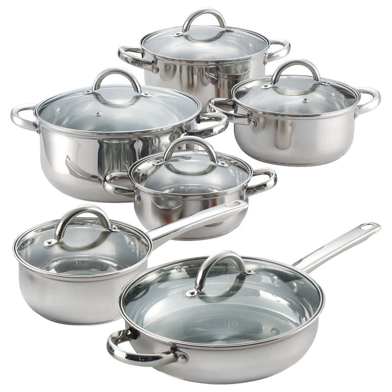 Homer 12-Piece Stainless Steel Cookware Set 3 Homer 12-Piece Stainless Steel Cookware Set