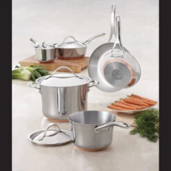 Nouvelle Copper Stainless Steel 10-Piece Cookware Set 9 Nouvelle Copper Stainless Steel 10-Piece Cookware Set -Whole House Kitchenware ef01e24d06c354e2 9984 w800 h800 b0 p0