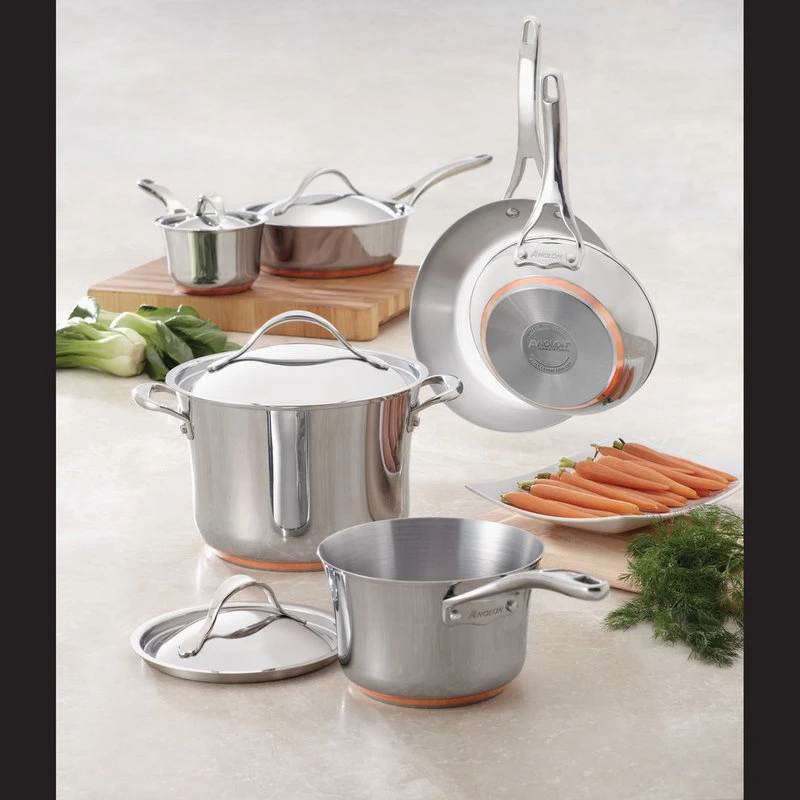 Nouvelle Copper Stainless Steel 10-Piece Cookware Set 6 Nouvelle Copper Stainless Steel 10-Piece Cookware Set - Image 4