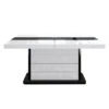 LIANOSA White Gloss Dining Table With Extension, White/Black -Whole House Kitchenware f0519a61008c2263 8810 w800 h800 b0 p0
