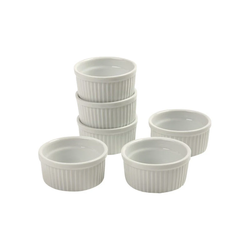 Norpro White Porcelain 4 Ounce Ramekin, Set Of 6 3 Norpro White Porcelain 4 Ounce Ramekin, Set Of 6
