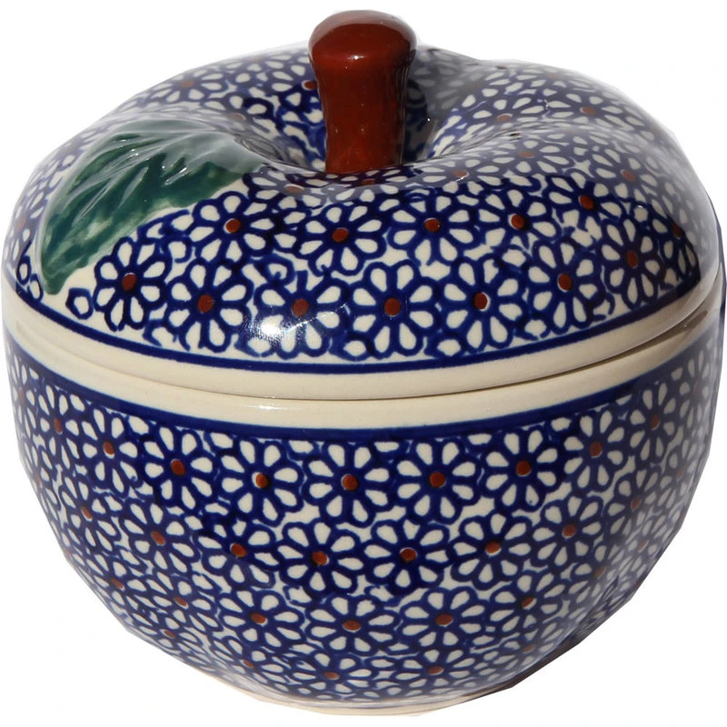 Polish Pottery Apple Baker, Pattern Number: 120 3 Polish Pottery Apple Baker, Pattern Number: 120