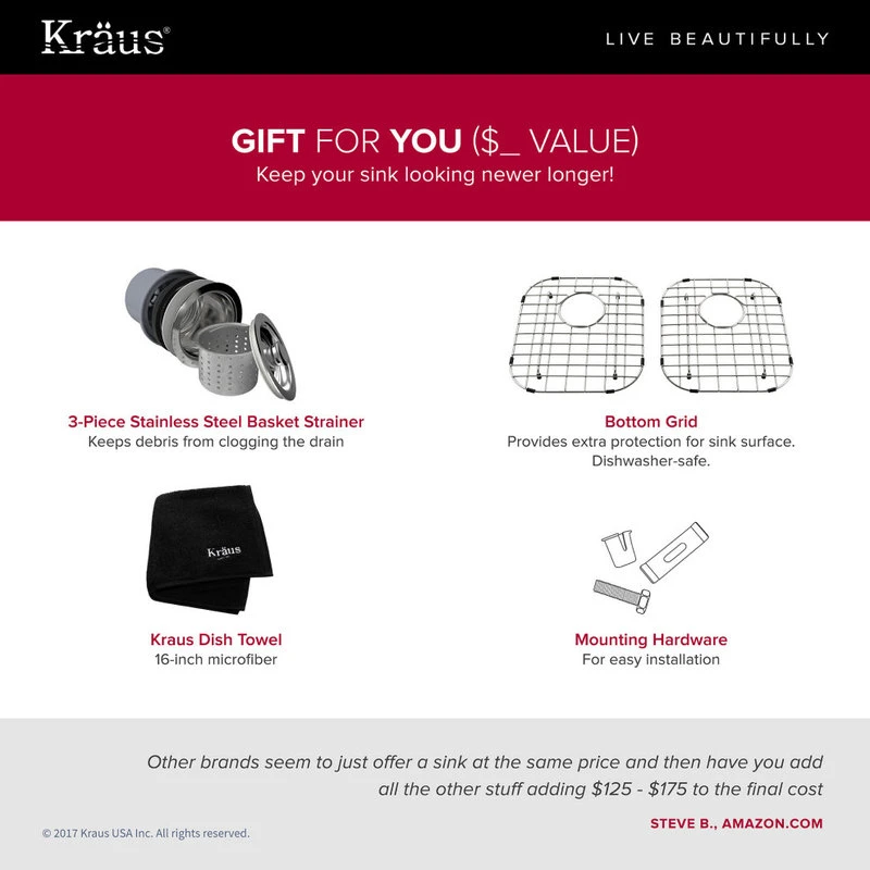 Premier 32" Undermount Stainless Steel 2-Bowl 16 Gauge Kitchen Sink 50/50 Split 12 Premier 32" Undermount Stainless Steel 2-Bowl 16 Gauge Kitchen Sink 50/50 Split - Image 10