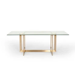 Modrest Keaton Modern Glass And Brass Dining Table -Whole House Kitchenware f19128e70b0d88ab 5086 w800 h800 b1 p0