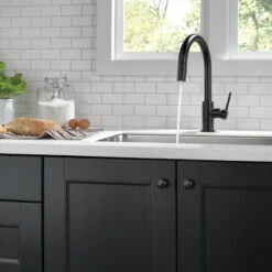 Delta Trinsic Single Handle Pull-Down Kitchen Faucet, Matte Black 13 Delta Trinsic Single Handle Pull-Down Kitchen Faucet, Matte Black -Whole House Kitchenware f191f90f0cbf41c5 5489 w800 h800 b0 p0