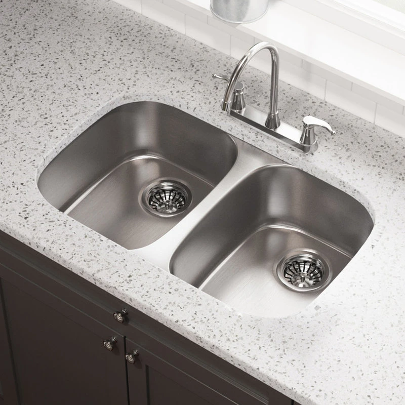 510 Equal Double Bowl Stainless Steel Sink, 16-Gauge, Sink Only 4 510 Equal Double Bowl Stainless Steel Sink, 16-Gauge, Sink Only - Image 2