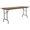 Correll 24"W X 60"D Melamine Top Folding Table In Medium Oak -Whole House Kitchenware f221fd6402872582 3821 w800 h800 b1 p0