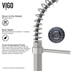 VIGO Edison Pull-Down Kitchen Faucet, Stainless Steel 19 VIGO Edison Pull-Down Kitchen Faucet, Stainless Steel -Whole House Kitchenware f3a12f990f59e420 8475 w800 h800 b1 p0