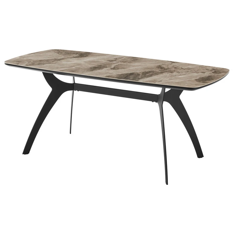 Andes And Alison Gray Fabric 7-Piece Rectangular Dining Set 6 Andes And Alison Gray Fabric 7-Piece Rectangular Dining Set - Image 4