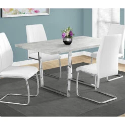 Monarch Specialties Dining Table, 60" Rectangular, Kitchen, Dining Room, Metal, Grey, Chrome 6 Monarch Specialties Dining Table, 60" Rectangular, Kitchen, Dining Room, Metal, Grey, Chrome -Whole House Kitchenware f6110b6203e1781e 3772 w800 h800 b0 p0