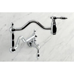 Kingston Brass KS2101TAL Tudor Wall Mount Pot Filler, Polished Chrome -Whole House Kitchenware f6419b39013a561e 0319 w800 h800 b0 p0