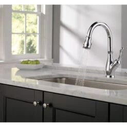 Delta Leland Pull-Down Kitchen Faucet With ShieldSpray Technology, Chrome -Whole House Kitchenware f6f163b20d35d52f 8930 w800 h800 b0 p0