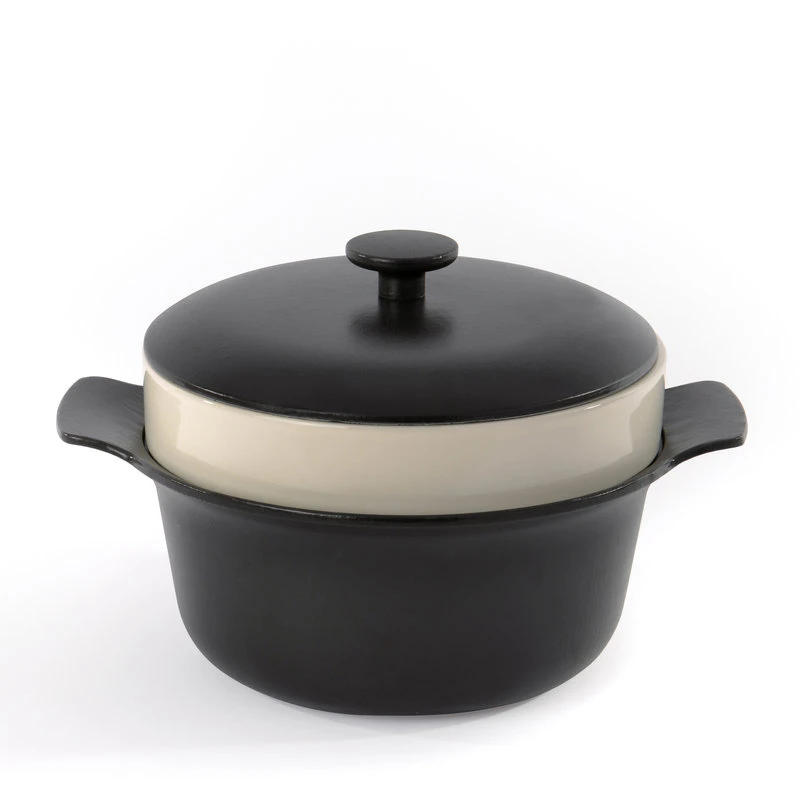 Ron Cast Iron Covered Stockpot, Black, 4.4Qt. 6 Ron Cast Iron Covered Stockpot, Black, 4.4Qt. - Image 4