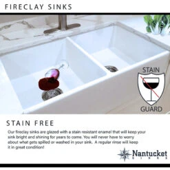 Nantucket Sinks 30-Inch Farmhouse Fireclay Sink With Filigree Apron 19 Nantucket Sinks 30-Inch Farmhouse Fireclay Sink With Filigree Apron -Whole House Kitchenware f991263c0e176616 2196 w800 h800 b0 p0
