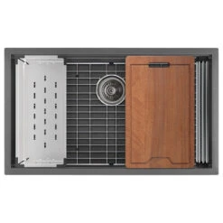 Tourner 32x19 Stainless Steel, Single Basin, Undermount Kitchen Sink, Black -Whole House Kitchenware f9f163ef025eb3eb 4791 w800 h800 b1 p0