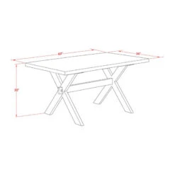 East West Furniture X-Style 5-piece Wood Dining Table Set In Jacobean/Black -Whole House Kitchenware fa413d8901763619 6825 w800 h800 b1 p0