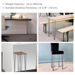Yescom 34" Hairpin Legs Steel Rod Heavy Duty Furniture Leg Coffee Table Home 9 Yescom 34" Hairpin Legs Steel Rod Heavy Duty Furniture Leg Coffee Table Home -Whole House Kitchenware fb41d0c10ec39ac6 3684 w800 h800 b1 p0