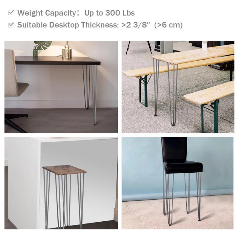 Yescom 34" Hairpin Legs Steel Rod Heavy Duty Furniture Leg Coffee Table Home 5 Yescom 34" Hairpin Legs Steel Rod Heavy Duty Furniture Leg Coffee Table Home - Image 3