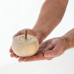 1-7/8" Highx3-5/8" OD Unfinished Solid Hardwood Round Bun Feet -Whole House Kitchenware fde150190233481c 0024 w800 h800 b0 p0