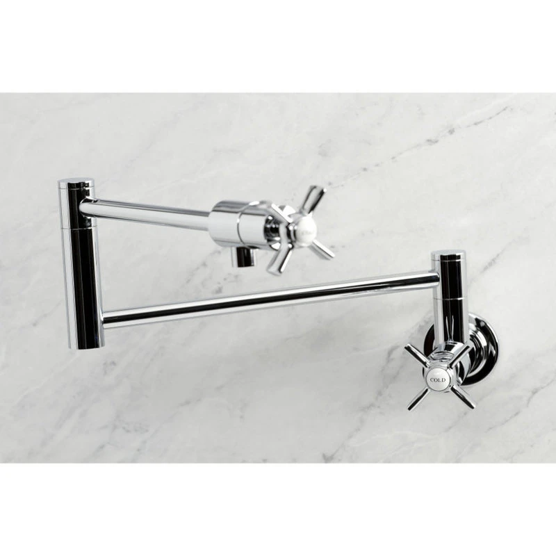 Kingston Brass KS4101ZX Millennium Wall Mount Pot Filler, Polished Chrome 6 Kingston Brass KS4101ZX Millennium Wall Mount Pot Filler, Polished Chrome - Image 4