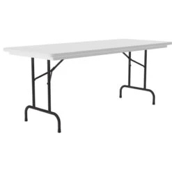 Correll 30"W X 72"D Heavy Duty Blow-Molded Folding Table In Gray Granite