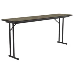 Correll 3/4" High Pressure Folding Seminar Table In Colonial Hickory