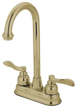 KB8492NFL NuWave French 4" Centerset Bar Faucet, Polished Brass
