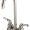 Kingston Two-Handle 4" Centerset Bar Faucet, Brushed Nickel/Polished Chrome 2 Kingston Two-Handle 4" Centerset Bar Faucet, Brushed Nickel/Polished Chrome -Whole House Kitchenware home design 114