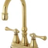 Kingston Brass Victorian Bar Prep Faucets With Polished Brass Finish KS2492BL