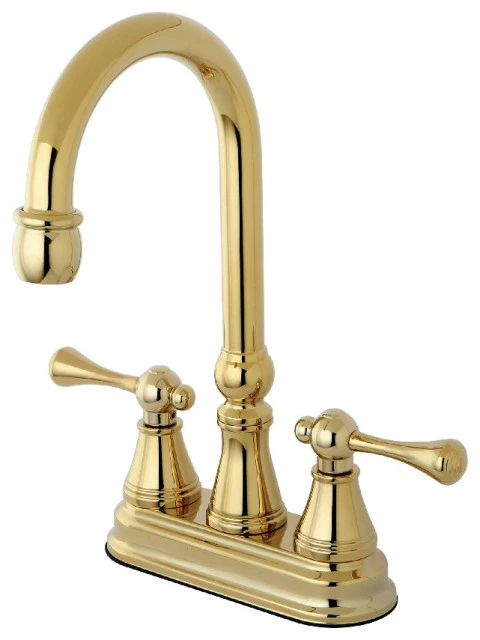 Kingston Brass Victorian Bar Prep Faucets With Polished Brass Finish KS2492BL 3 Kingston Brass Victorian Bar Prep Faucets With Polished Brass Finish KS2492BL