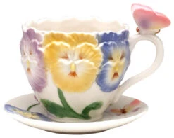 Pansy Flower Cup And Saucer
