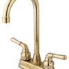 Kingston Brass Two-Handle 4" Centerset Bar Faucet, Polished Brass -Whole House Kitchenware home design 131