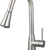 Hardware House Single Handle Gooseneck Kitchen Faucet, Satin Nickel -Whole House Kitchenware home design 17