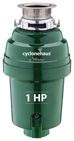 Whitehaus Collection Cyclonehaus High Effciency Garbage Disposal, Solid Brass Flange - Brushed Nickel