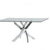 Modrest Pyrite Modern Rectangular Glass Dining Table