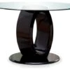 Furniture Of America Glass Top Round Dining Table In Black -Whole House Kitchenware home design 215