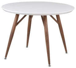 Round Dinning Table With Wood Grain Finishing