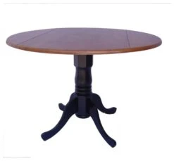 International Concepts 42" Solid Wood Dual Drop Leaf Dining Table - Black/Cherry