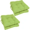 16" Solid Twill Square Tufted Chair Cushions, Set Of 4, Mojito Lime -Whole House Kitchenware home design 220