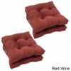 16" Solid Micro Suede Square Tufted Chair Cushions, Set Of 4, Red Wine -Whole House Kitchenware home design 221