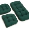 U-Shaped Twill Tufted Settee Cushion Set, Set Of 3, Green -Whole House Kitchenware home design 225